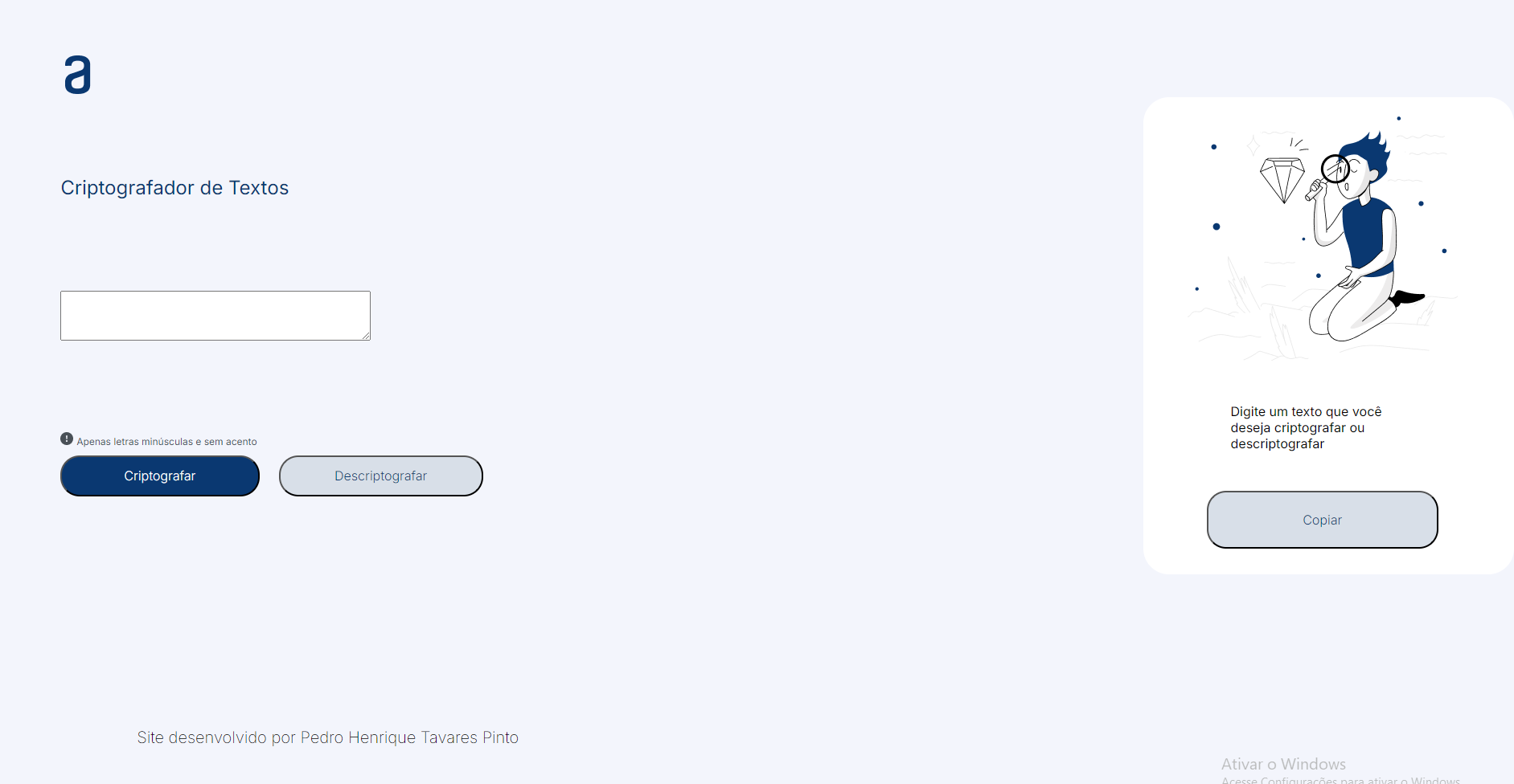 Site do codificador de Texto